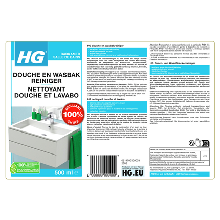 Afbeelding vergroten HG Douche & wasbakspray