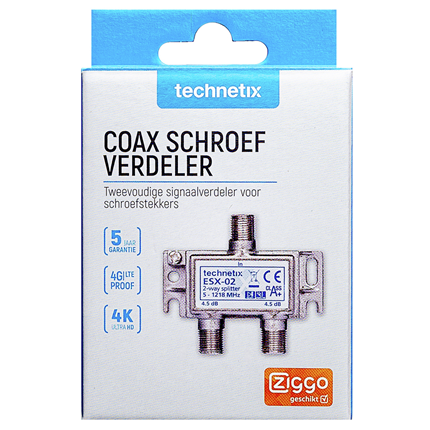 Technetix Coax Schroef 2-Weg Verdeler ESX02 
