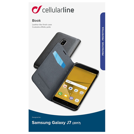 Afbeelding vergroten Cellular Line Bookcase Essential Zwart voor Samsung Galaxy J7-2017
