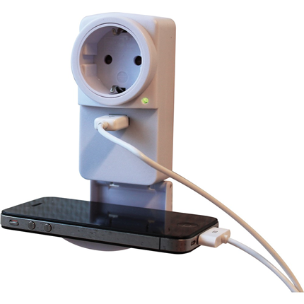 Afbeelding vergroten Exin Doorsteekstekker + USB