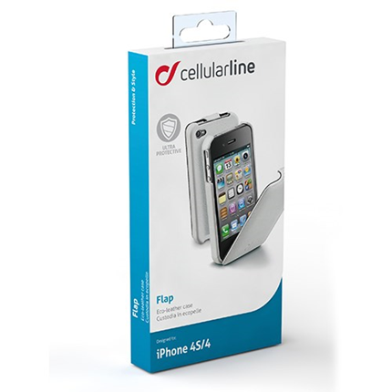 Afbeelding vergroten Cellular Line Apple Iphone 4/4s Flipcase Leder
