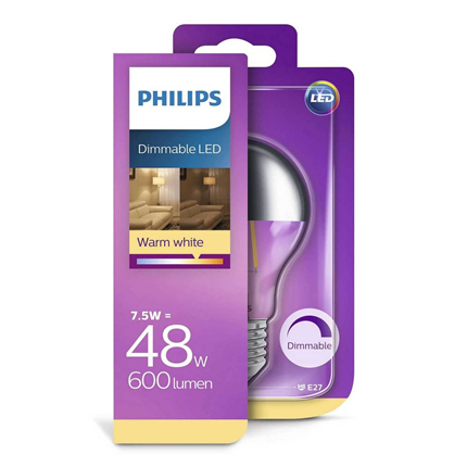 Afbeelding vergroten Philips LED Kopspiegel Lamp E27 7,5W Dimbaar