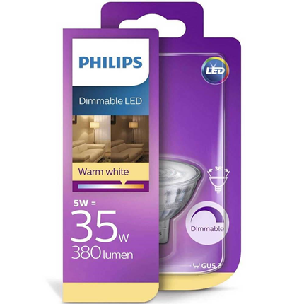 Afbeelding vergroten Philips LED Lamp GU5.3 5W Dimbaar