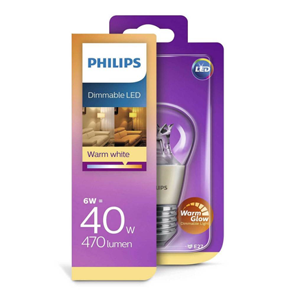 Afbeelding vergroten Philips LED Lamp E27 6W Dimbaar