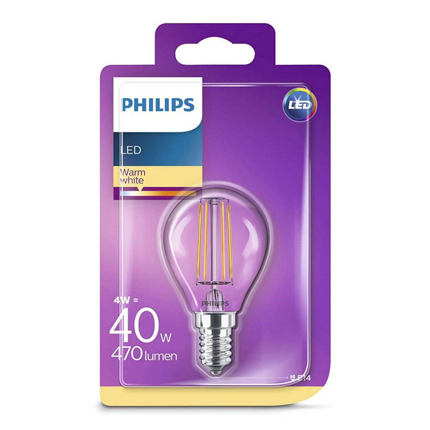 Afbeelding vergroten Philips LED lamp E14 4W Kogel