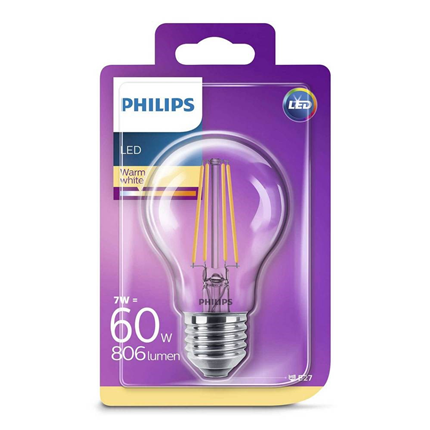 Afbeelding vergroten Philips LED Lamp E27 7W Peer