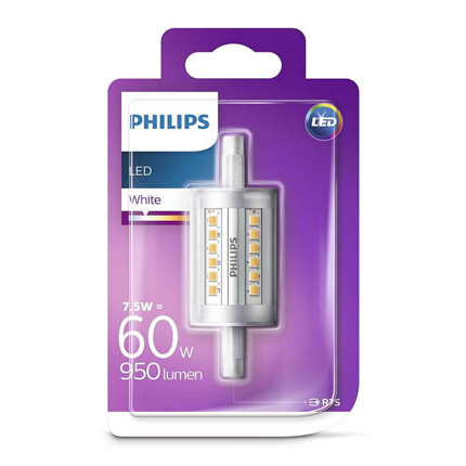 Afbeelding vergroten Philips LED Lamp R7s 7,5W Staaf