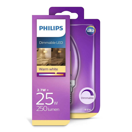 Afbeelding vergroten Philips LED Lamp E14 2,7W Dimbaar