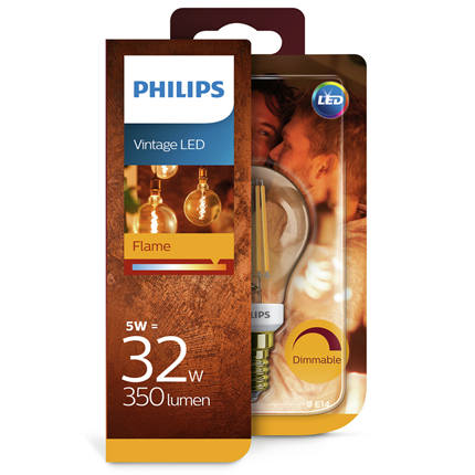 Afbeelding vergroten Philips LED Lamp E14 5W Flame
