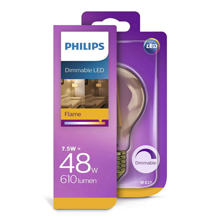 Afbeelding vergroten Philips LED Lamp E27 7,5W Dimbaar