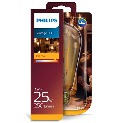 Afbeelding vergroten Philips LED Lamp E27 5W Vintage