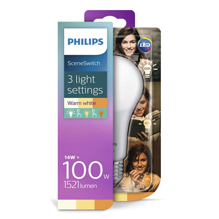 Afbeelding vergroten Philips LED Lamp E27 14W Scene Switch