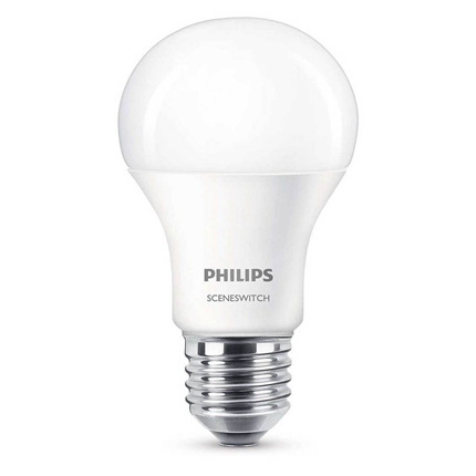 Afbeelding vergroten Philips LED lamp E27 9,5W Scene Switch