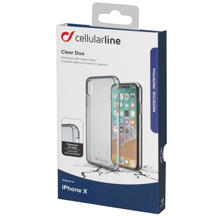Afbeelding vergroten Cellular Line Backcover Transparant Duo voor Apple iPhone X