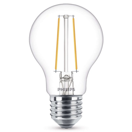 Afbeelding vergroten Philips LED filament lamp E27 5,5Watt dimbaar 470Lm peer A60