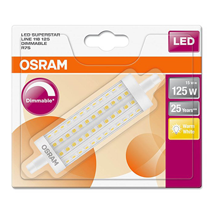 Afbeelding vergroten Osram ledlamp R7s 15W line dim 4058075811737 Warm wit