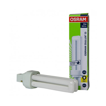Afbeelding vergroten Osram spaarlamp G24 13W dulux D 830 3000K (warm white)