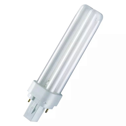 Afbeelding vergroten Osram spaarlamp G24 18W dulux D 830 3000K (warm white)