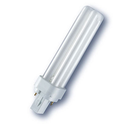 Afbeelding vergroten Osram spaarlamp G24 18W dulux D 830 3000K (warm white)