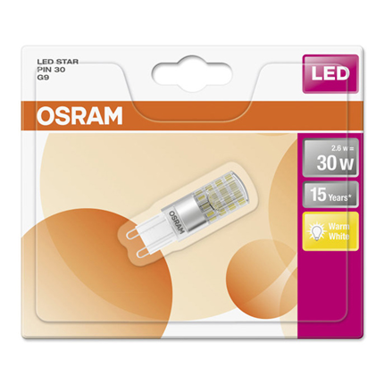 Afbeelding vergroten Osram ledlamp G9 2,6W ledpin 4058075812055 Warm wit