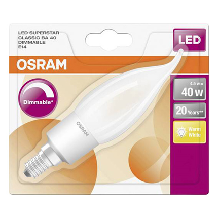 Afbeelding vergroten Osram ledlamp E14 4,5W Classic BA filament dim helder