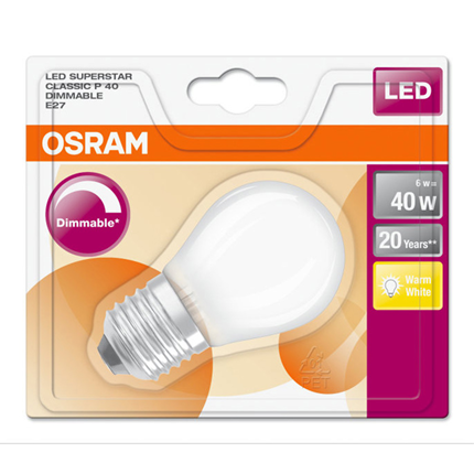 Afbeelding vergroten Osram ledlamp E27 4,5W Classic P filament dim mat