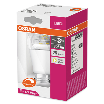 Afbeelding vergroten Osram ledlamp E27 9W Classic A mat advanced