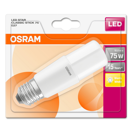 Afbeelding vergroten Osram ledlamp E27 10W Stick mat
