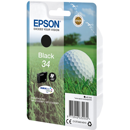 Afbeelding vergroten Epson Cartridge 34 (T3461) Zwart