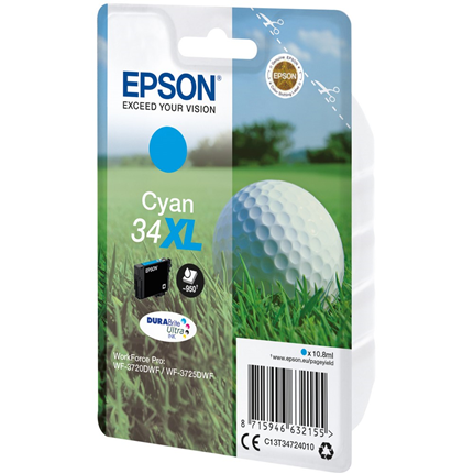 Afbeelding vergroten Epson Cartridge 34 XL (T3472) Cyaan