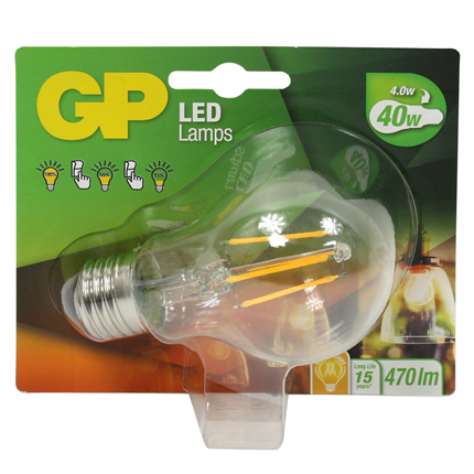 Afbeelding vergroten GP LED Lamp E27 4,5Watt 400LM Peer Scene Switch A67