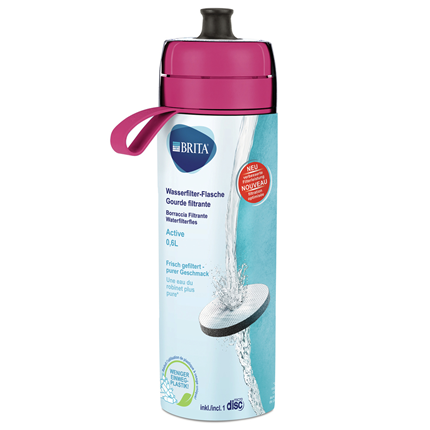 Afbeelding vergroten Brita Fill&Go Active Waterfilterfles Roze