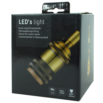 Led's Light Vintage Pendelsnoer E27 100W Messing 1,5 Meter