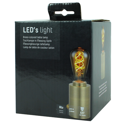 Afbeelding vergroten Led's Light Pendelsnoer Staand E27 100W Messing