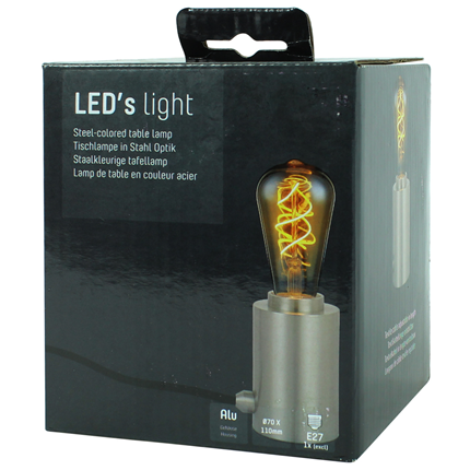 Afbeelding vergroten Led's Light Pendelsnoer Staand E27 100W Staal