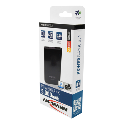 Afbeelding vergroten Ansmann Powerbank 5.4 5400mAh 2-poorts