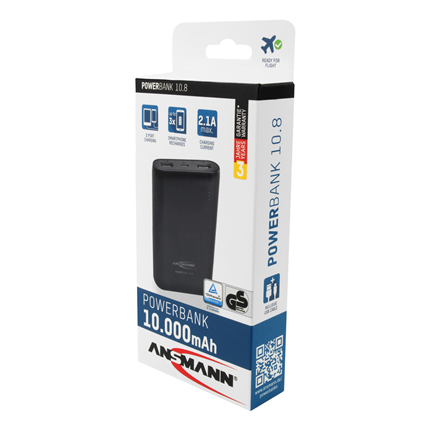 Afbeelding vergroten Ansmann Powerbank 10.8 10.800mAh 2-poorts