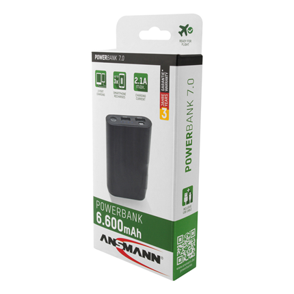 Afbeelding vergroten Ansmann Powerbank 7.0 6600mAh 2-poorts
