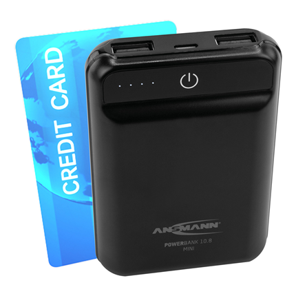 Afbeelding vergroten Ansmann Powerbank 10.8 mini 10.000mAh 2-poorts