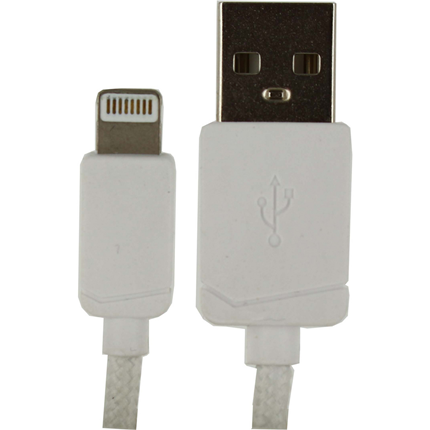 Afbeelding vergroten Keymate Sleutelhanger met Lightning laad+datakabel 15cm wit