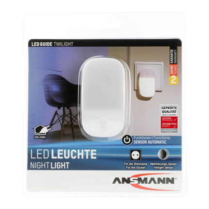 Afbeelding vergroten Ansmann nachtlampje met schemersensor 25Lm Twilight 1600-0096