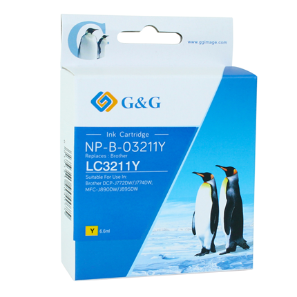 Afbeelding vergroten G&G cartridge Brother LC3211 geel
