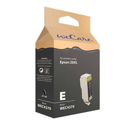 Afbeelding vergroten weCare Cartridge Epson T262140 zwart