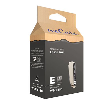 Afbeelding vergroten weCare Cartridge Epson T263140XL Zwart