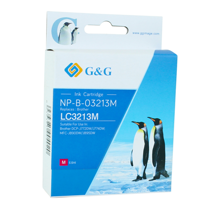 Afbeelding vergroten G&G cartridge Brother LC3213 rood