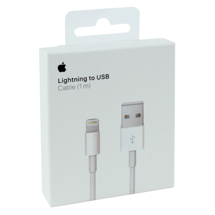 Afbeelding vergroten Apple Laad+Datakabel Lightning 1m wit