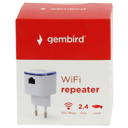 Afbeelding vergroten Gembird Draadlode WiFi Repeater RP300-1 Wit