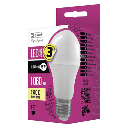 Afbeelding vergroten Emos LED lamp E27 10.5W 1060Lm classic mat
