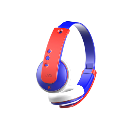 Afbeelding vergroten JVC Kids Hoofdtelefoon draadloze Bluetooth blauw HA-KD9BT