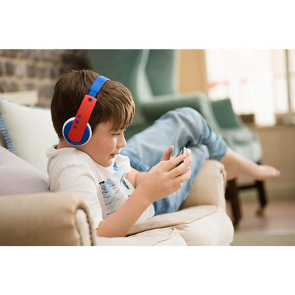 Afbeelding vergroten JVC Kids Hoofdtelefoon draadloze Bluetooth blauw HA-KD9BT